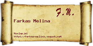 Farkas Melina névjegykártya